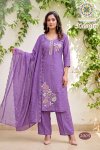 Kasuti Vol 2 By Passion Tree Mal Chanderi Kurti With Bottom Dupatta 